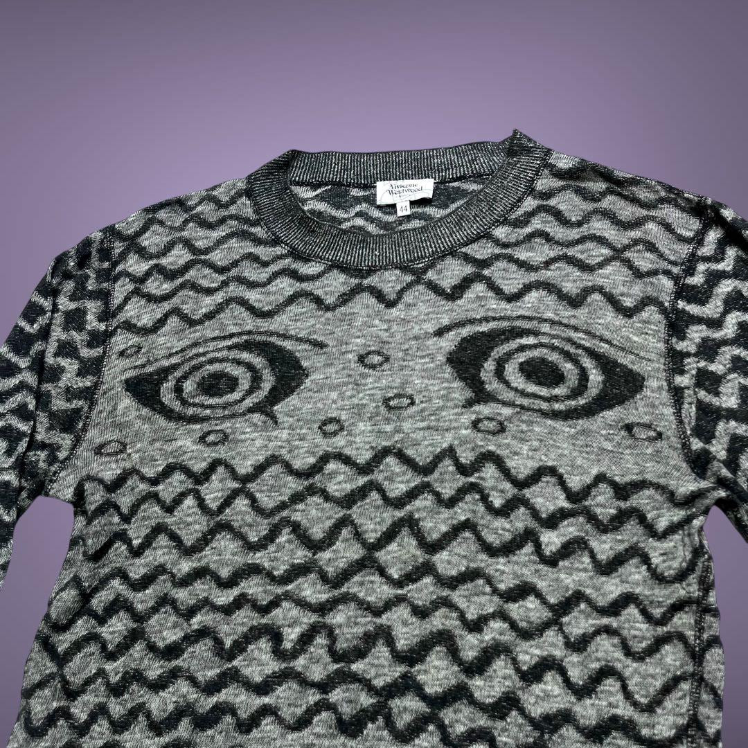 Vivienne Westwood Man Eye Knit Sweater, Unique Design, Size L 