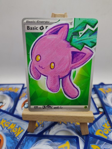 ACEO by FoxFootCrafts / UrocyonFox - Pokemon Hoppip Acrylic Paint Original