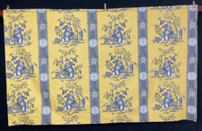 Vintage French Oriental Chinoiserie Art Printed Wall Hanging Curtain 176x108 cm