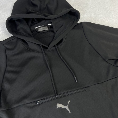 Puma Training Dry Cell 3 Pocket Hooded Long Sleeve Pullover Men S Black - Picture 2 of 17