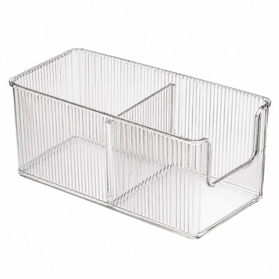 Clear Acrylic CD Box, 2L Media Storage Box with Dividers, Drawer Organizer for
