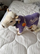 Steiff Collectible Plush Milka Chocolate Purple  White Cow 354014 from Germany