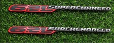 2pcs New 6.2l Supercharged Hood Emblem Nameplate 3d Badge Red Black 2pcs New 6.2l Supercharged Hood Emblem Nameplate 3d Badge Red Black