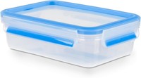 Emsa Clip Close Frischhaltedose Rechteckig Kunststoff Blau Transparent 0.8L