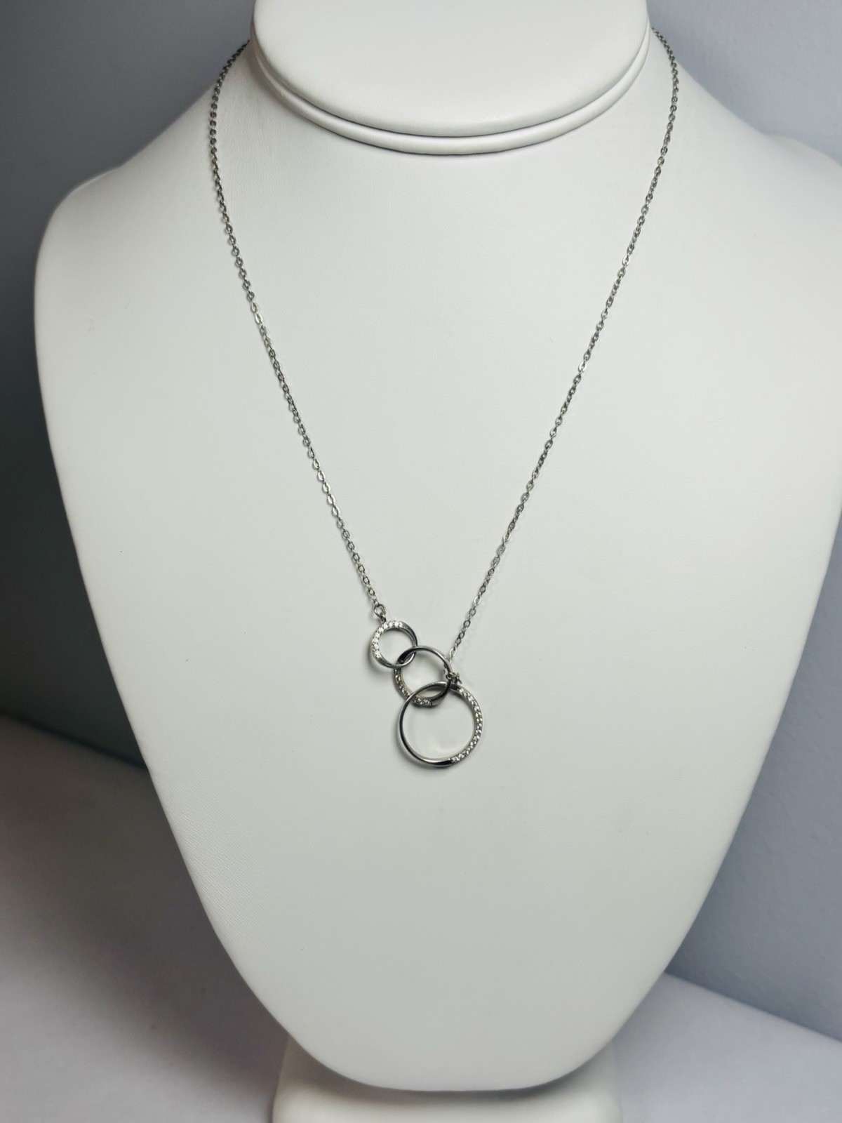 925 Sterling Silver Geometric Interlocking Circle… - image 5