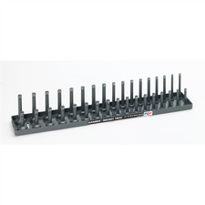 Hansen Global 12 Inch Metric 2 Row Regulardeep Socket Holder Tray - Grey 1202 Hansen Global 12 Inch Metric 2 Row Regulardeep Socket Holder Tray - Grey 1202