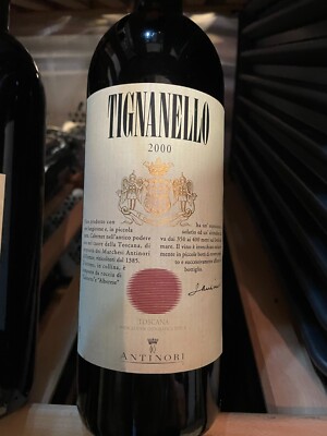  2000er  ANTINORI Tignanello, IGT, 0,75 L, im  Weinklimaschrank gelagert