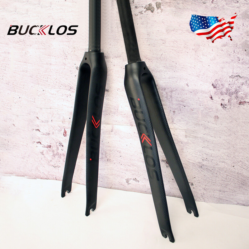 BUCKLOS 28.6mm 700C Full Carbon Fiber Road Bike Rigid Fork C Brake Offset 35mm