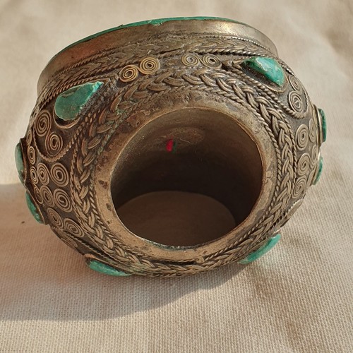 Ancient Near Eastern Harappa Intaglio Stone Mix Silver Decorated Big Ring - Picture 8 of 11