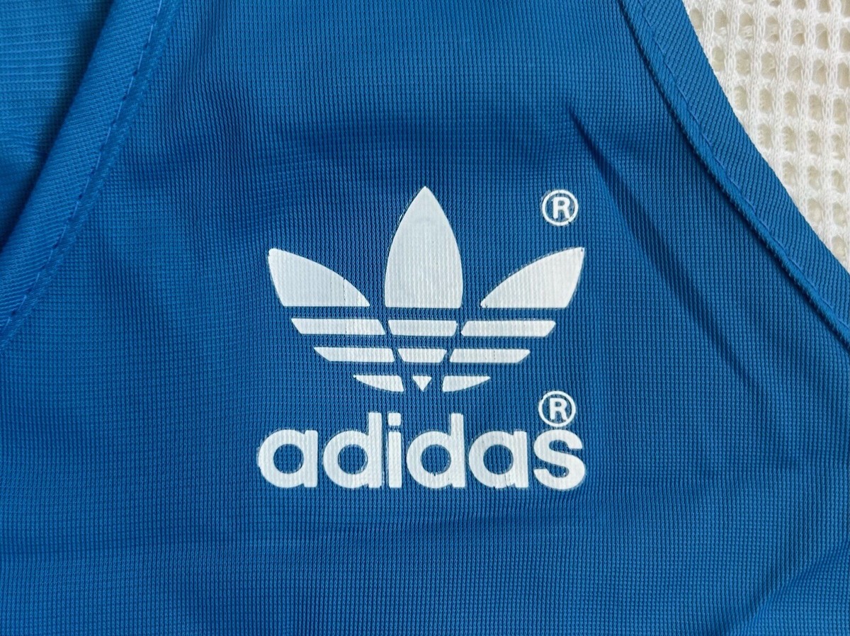 vintage adidas nylon mesh tank top womens size small