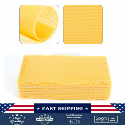 Honeycomb Foundation 30 Pack Beehive Wax Frames Waxing Beekeeping Equipment Bee