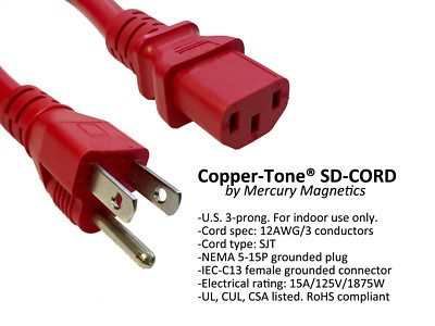 配信機器・PA機器・レコーディング機器 Mercury Magnetics Copper Tone 6 Feet 6ft SD Copper-Tone® Cord Mercury Magnetics Audiophile Guitar HiFi