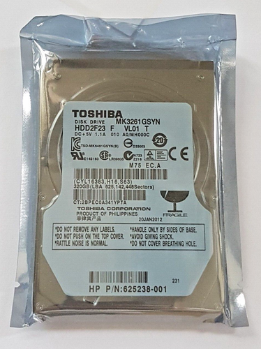 320 GB SATA Toshiba MK3261GSYN 7200rpm 16MB HDD 2.5" interne Festpatte Neu - 第 1/1 張圖片