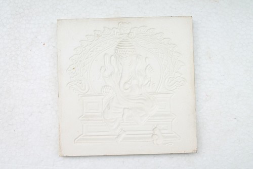 Vintage Old Ceramic Hindu Religious Lord Ganesh Tiles Wall Decor Japan NH4235 - Picture 9 of 9