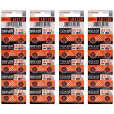 40 x Maxell LR1130 Alkaline Batteries 1.5v - LR54 L1130 189 V10GA RW89 AG10 G10