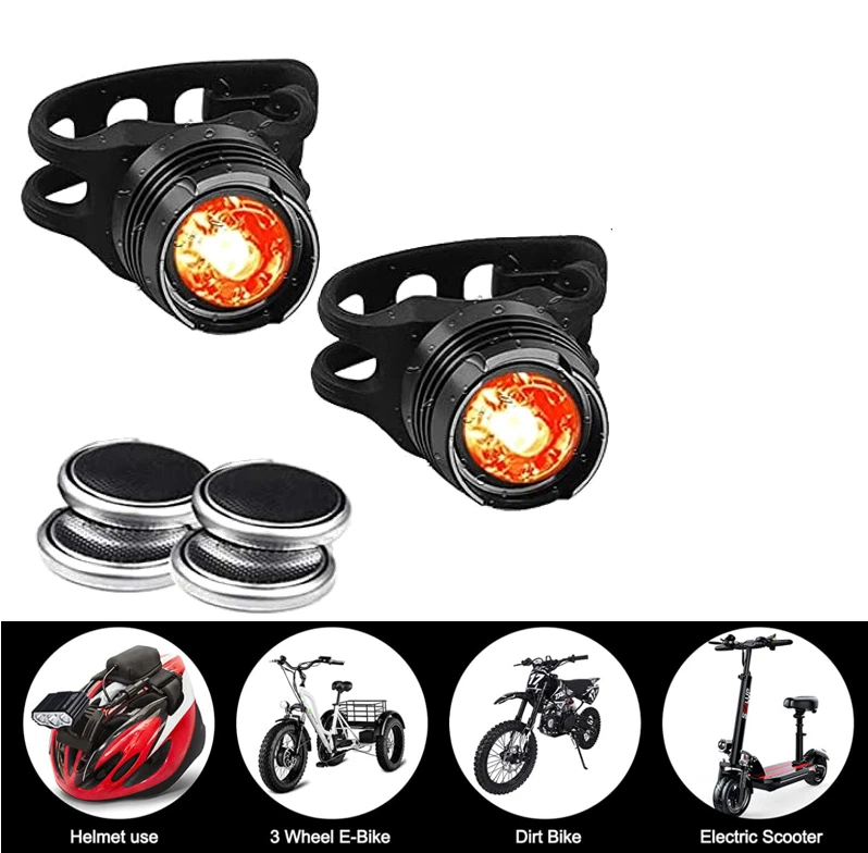 2x Mini Strap-On LED Licht Für Fahrrad Rücklicht Camping Skateboard Sicherheits - Image 2 of 4