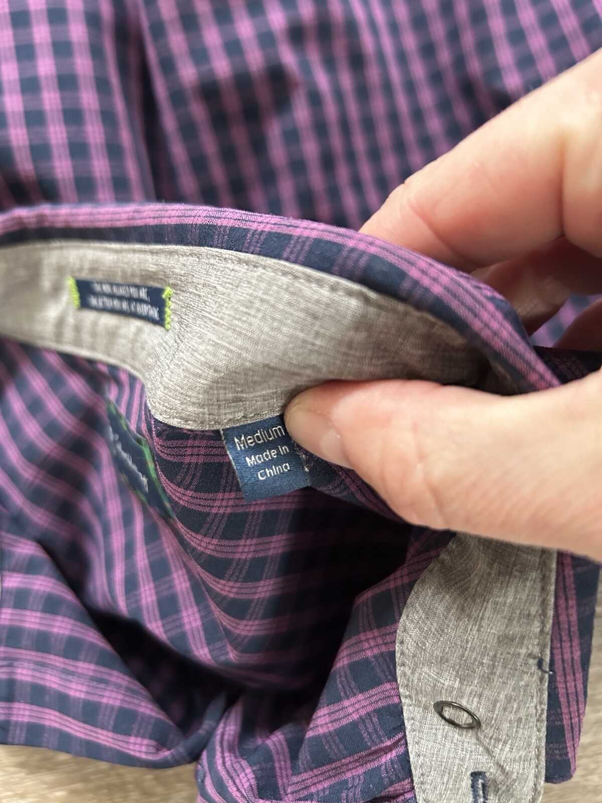 William Murray Button Front Vented Golf Shirt Pla… - image 3