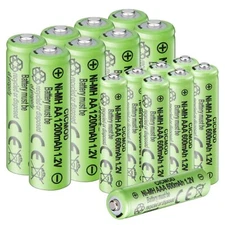 CICMOD AA AAA Rechargeable Batteries 1200mAh & 600mAh 1.2V NiMH Solar Light B...