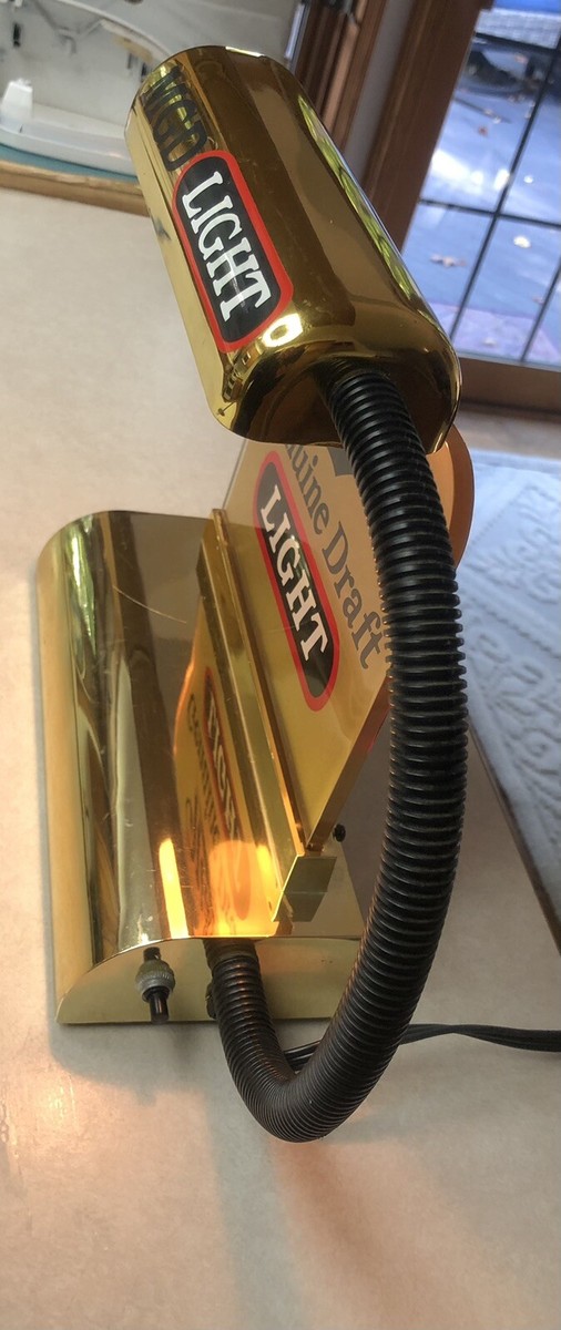 Miller Genuine Draft Light Desk Light Lamp - Gold Working | eBay