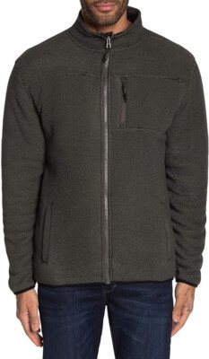 Weatherproof Vintage Faux Shearling Lined Funnel Neck Jacket, Ombre Blue, Sz-L