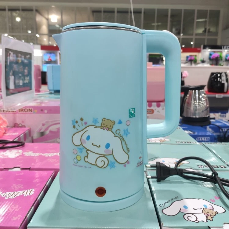 Cute Cinnamoroll Blue Electric Tea Kettle Stainless Steel Liner Water Boiler  | eBay