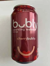 Unopened can of cherry Bubly (Canada, bilingual, yo on the tab)