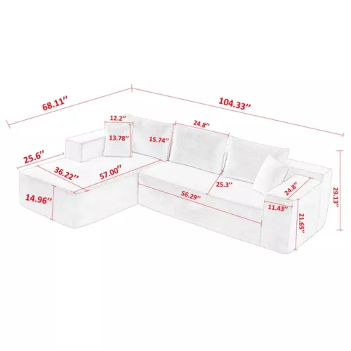 Free Combination Sofa L-shaped Sofa DIY Sofa Sectional Sofa Chaise Lounge Tatami - Picture 2 of 22