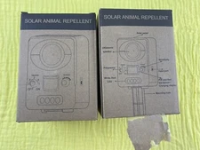 360° Waterproof Solar Animal Repeller Ultrasonic Sensor w/ Flashing LED Lights