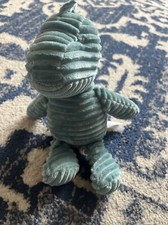 Carter's Corduroy Ribbed Lines Teal Blue Green Dinosaur 8" Plush Lovey 2020