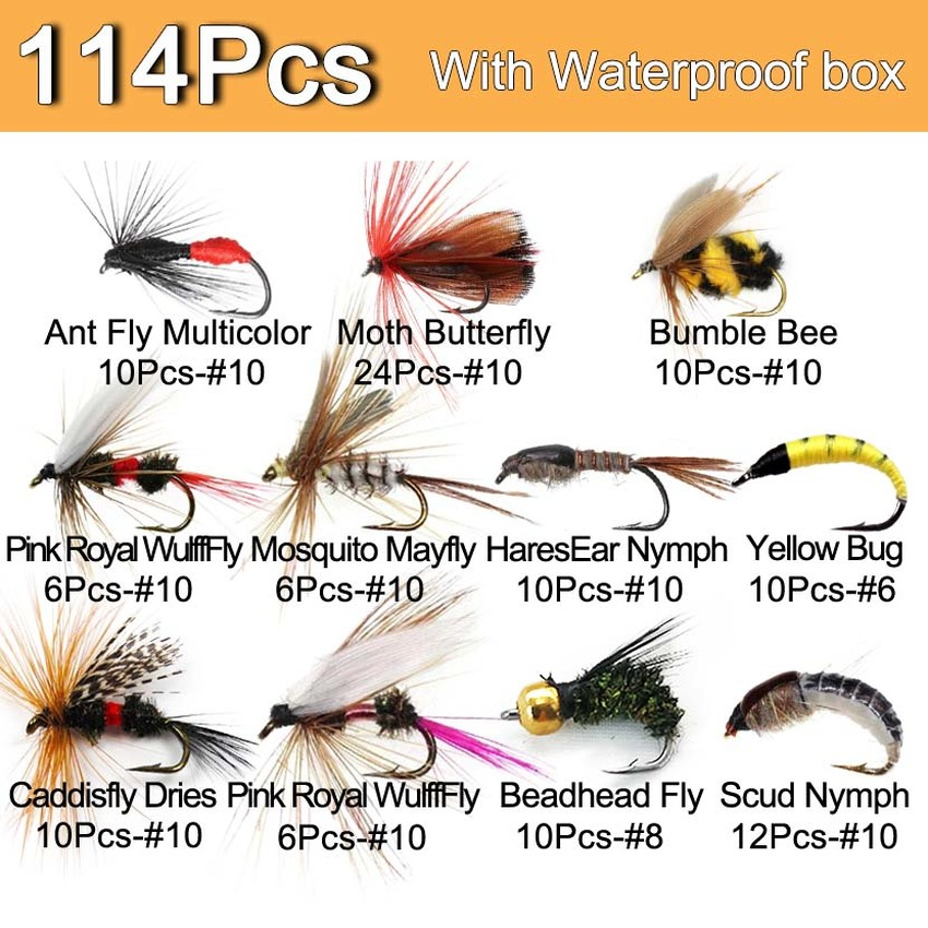  Fly Fishing Dry Flies - 12 / Fly Fishing Dry Flies / Fly  Fishing Flies: Sports & Outdoors