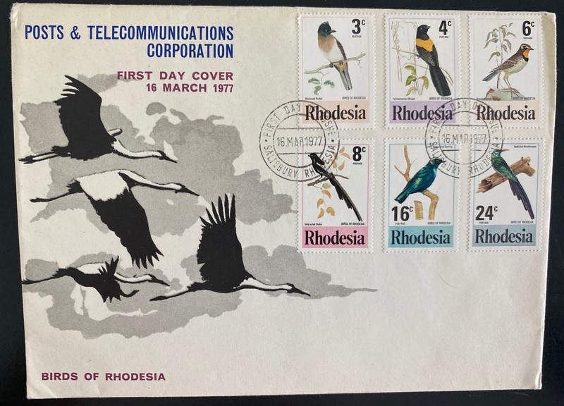 1977 Salisbury Southern Rhodesia First day Cover FDC Telecommunications Corp