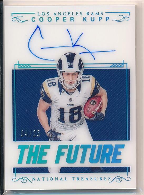 Cooper Kupp 2017 National Treasures RC The Future On Card Auto 4 /25 !!