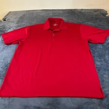 Champions Tour Golf Polo Shirt Moisture Wicking Athletic Red Mens Extra Large