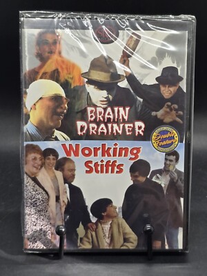 Brain Drainer &  Working Stiffs (DVD) Double Feature New Sealed Rip In Plastic