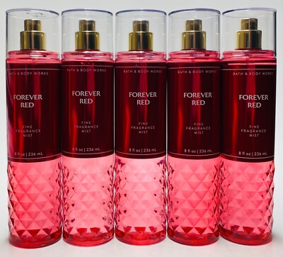 5 Bath & Body Works FOREVER RED Fine Fragrance Mist Spray