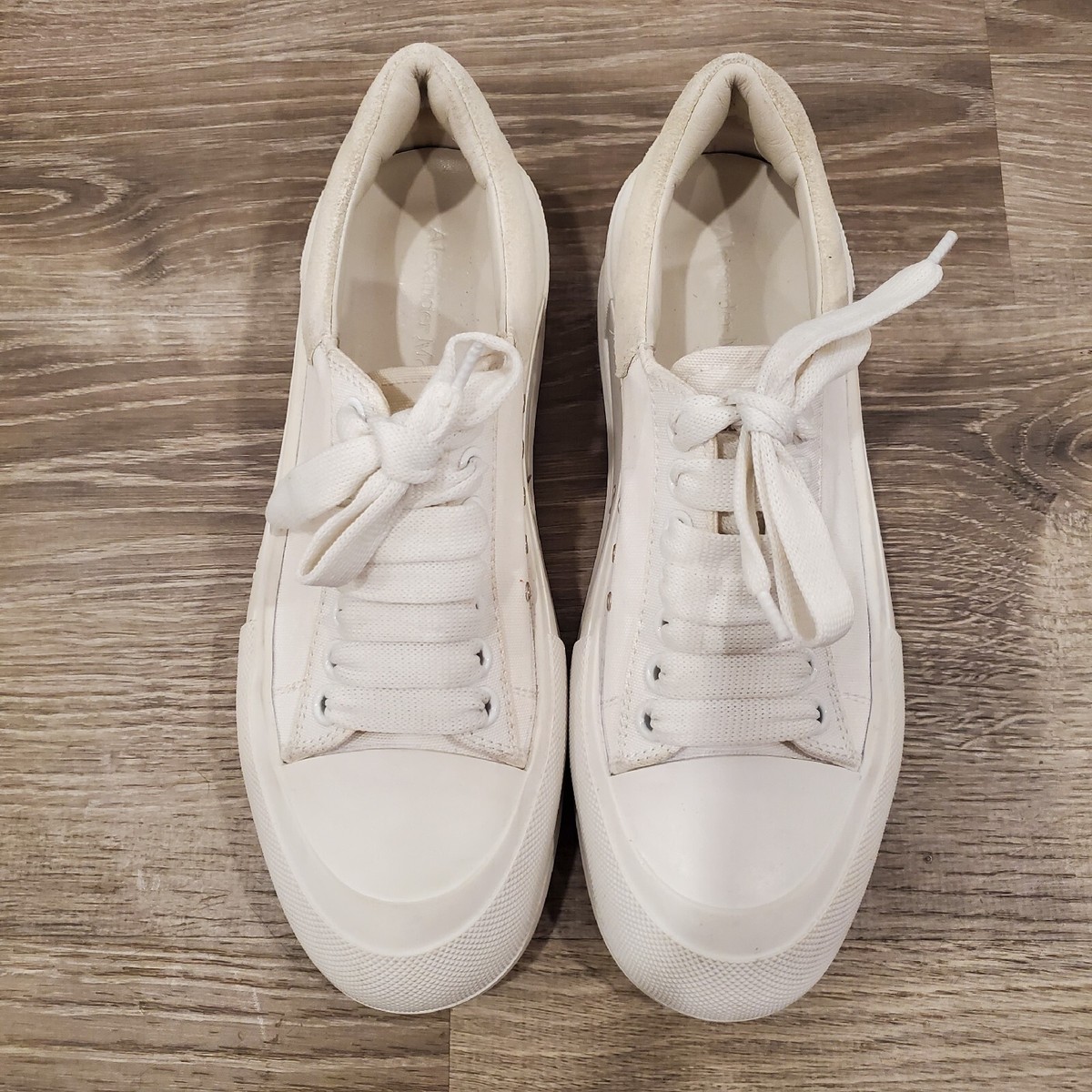 Alexander McQueen Deck Lace-Up Plimsoll White Sneaker Size