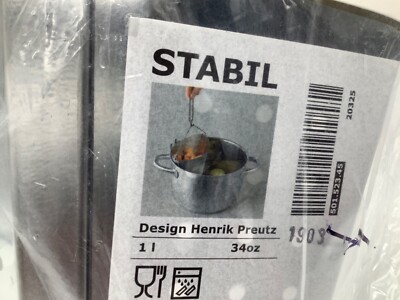 New IKEA STABIL Boiling insert, stainless steel 34 oz
