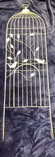 Garden Trellis Wrought Iron Indoor Outdoor Yard Wall Art Birds Vines Leaves