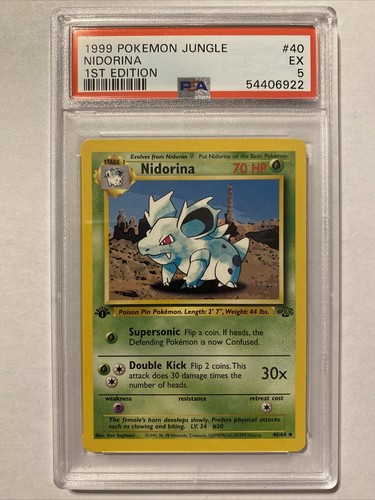 Nidorina (1st Edition) graded PSA 5 for sale on eBay