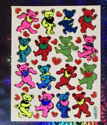 Wie Sticker 90er MEGA RARITÄT! Seltene GRATEFUL DEAD DANCING BEARS Aufkleber