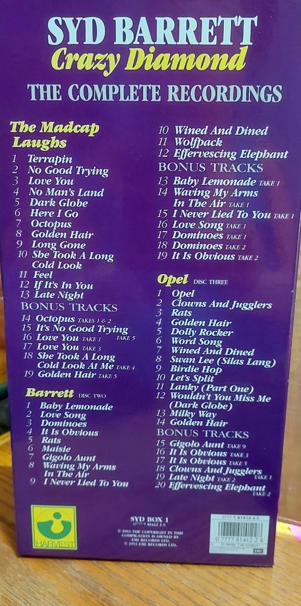 Crazy Diamond [Box] by Syd Barrett (CD, Apr-1993, 3 Discs