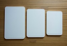 Tris Taglieri antibatterici in Corian® bianco