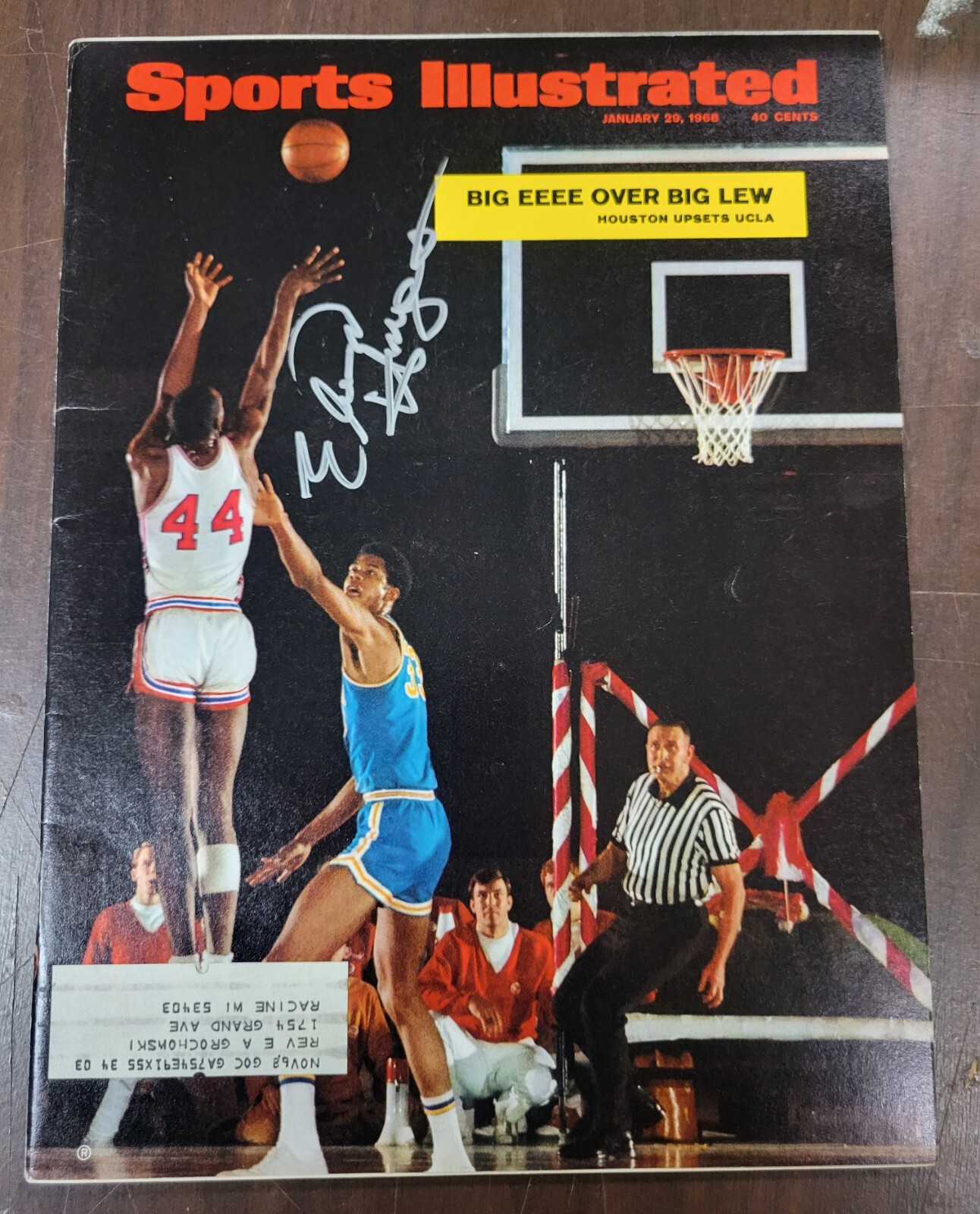 Elvin Hayes Autographed Signed Houston Cougars SI Sports Illustrated 1/29/68 Bullets Beckett 