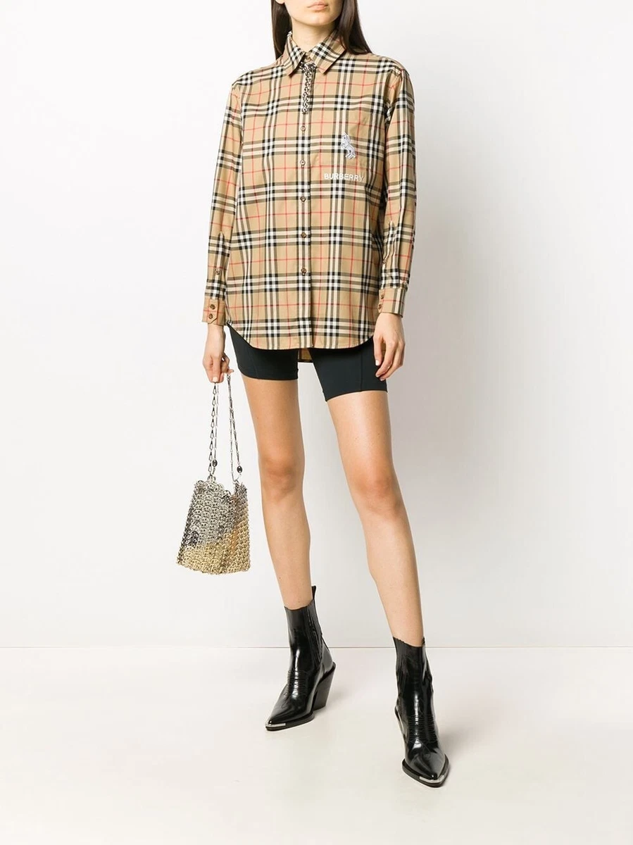 Burberry check-pattern chest-pocket shirt - Black