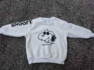Zara Snoopy Pullover Fleecepulli Gr. 110 Creme/beige Warm *wie Neu*