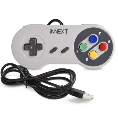 2X o 1X SNES USB Controller PC cablato Gamepad Joypad per PC Windows Mac Linux - Foto 3 di 24