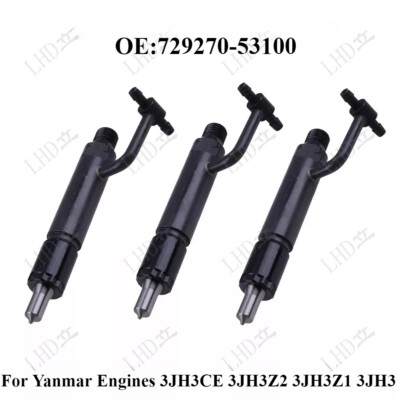 3 Pcs Fuel injectors 729270-53100 For Yanmar Engines 3JH3CE 3JH3Z2 3JH3Z1 3JH3*