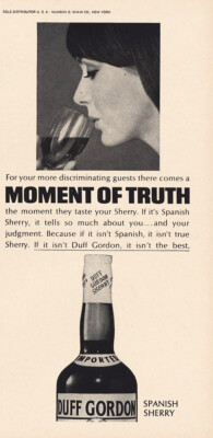 1966 Duff Gordon: Moment of Truth Vintage Print Ad