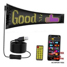 Scrolling Bright Advertising LED Sign, USB 5V Flexible LED Car Sign Bluetooth