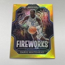 2023 Panini Prizm Draft Picks DARIQ WHITEHEAD Fireworks Gold Prizm Rookie RC /10